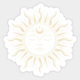 Spiritual Bohemian Sun Symbol Boho Hippie Sticker